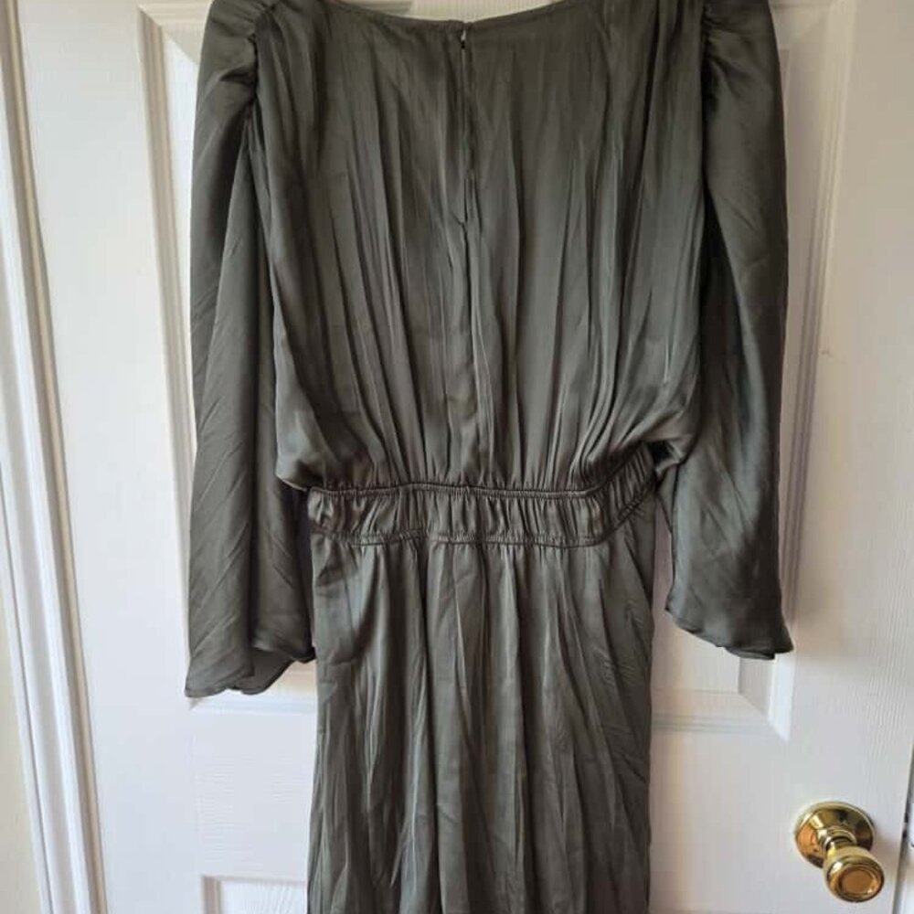 Zara Army Green Mini Dress M NWT $50 - Picture 4 of 11